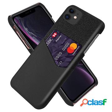 Mini custodia KSQ per iPhone 13 con tasca per carte - nera