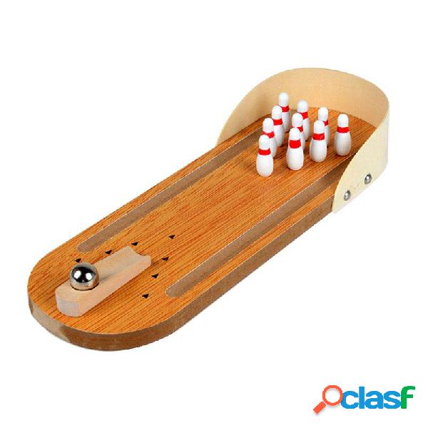 Mini gioco da tavolo per interni Tavolo da bowling in legno