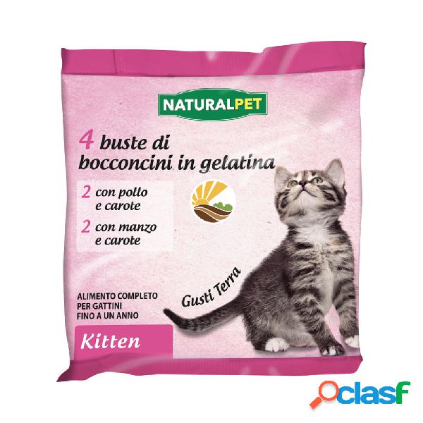 Naturalpet Cat Kitten Gusti Terra bocconcini in gelatina,