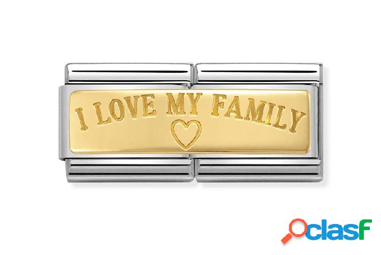 Nomination I Love My Family Composable acciaio e oro acciaio