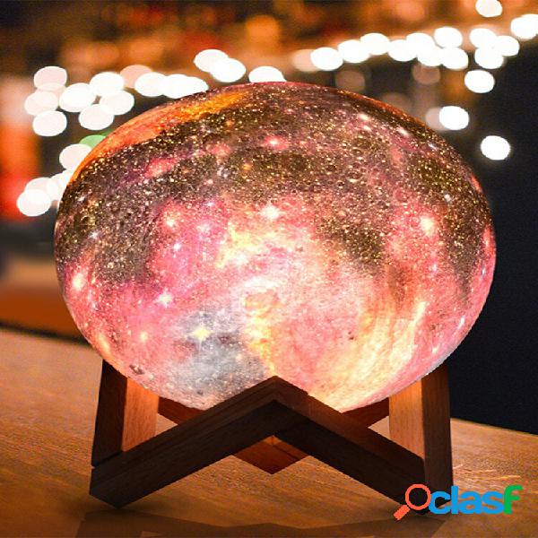 Nuova stampa 3D Moon lampada Spazio LED Luce notturna remoto