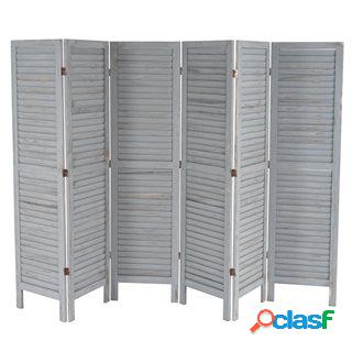 Paravento a 6 pannelli LEO, cm 170x276x2, stile shabby chic