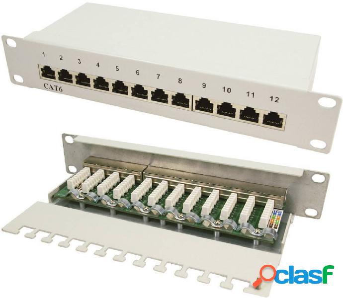 Patchpanel di rete 12 Porte CAT 6 LogiLink NP0041 1 U