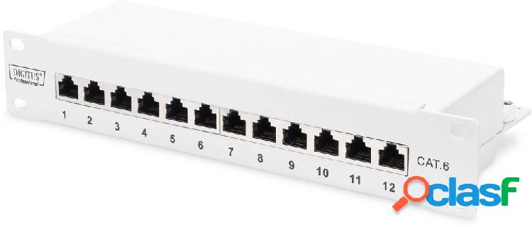 Patchpanel di rete Digitus 12 Porte DN-91612S-G CAT 6 1 U