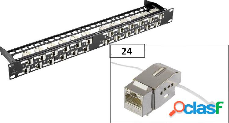 Patchpanel di rete Renkforce 24 Porte KSV10 CAT 6 1 U