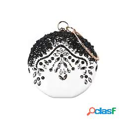Per donna Borsa da sera Lega A fantasia Strass Festa /