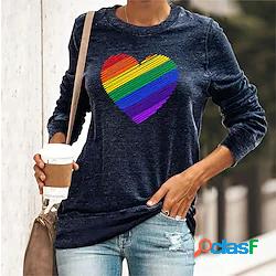 Per donna Di base Stampa Arcobaleno Essenziale Rotonda