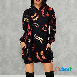 Per donna felpa con cappuccio halloween vestito vestito a