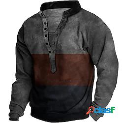 Per uomo Unisex Felpa Maglione Color Block Stampe astratte
