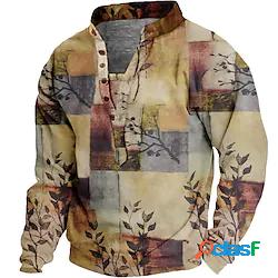 Per uomo Unisex Felpa Maglione Piante Stampe astratte Stampa