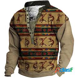 Per uomo Unisex Felpa Maglione Stile boho Stampe astratte