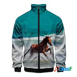 Per uomo Unisex Felpa con zip Giacca di pelle Stampe