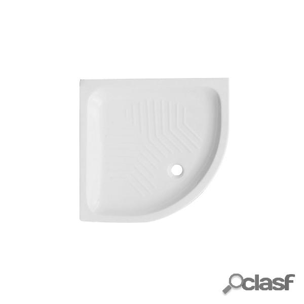 Piatto doccia angolare ceramica bianca cm 90x90 con