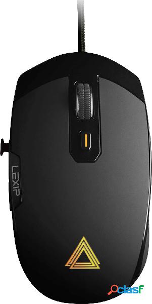 Pixminds PU94 3D Mouse 3D USB Laser Nero, RGB 6 Tasti 12000