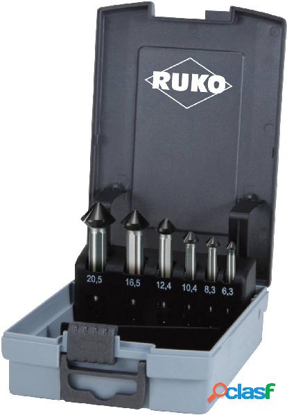 RUKO 102790PRO Kit svasatori conici 6 parti 6.3 mm, 8.3 mm,