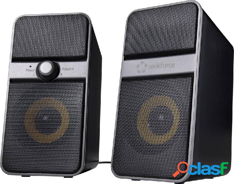 Renkforce 2.0 Altoparlante per PC Bluetooth®, Cablato 6 W