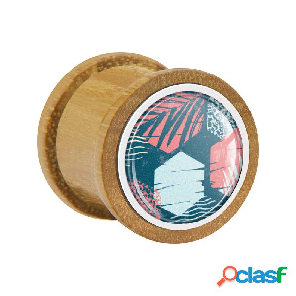 Ribbed Plug (in legno) Legno teak Tunnel & Plug
