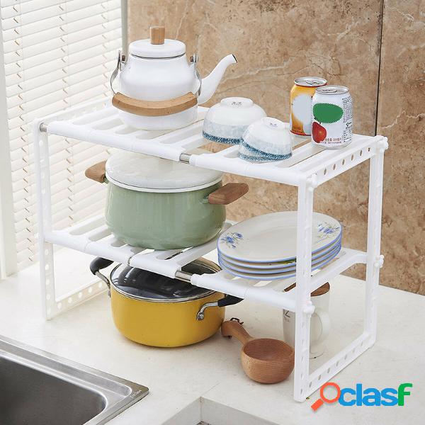 Ripiano estraibile per armadio da cucina a 2 livelli sotto