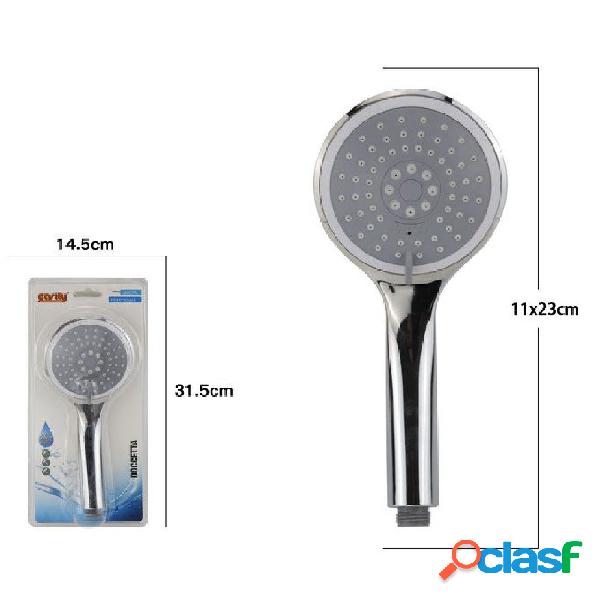 SOFFIONE DOCCIA 11 X 23 CM DOCCETTA TONDA MULTIGETTO DI 3