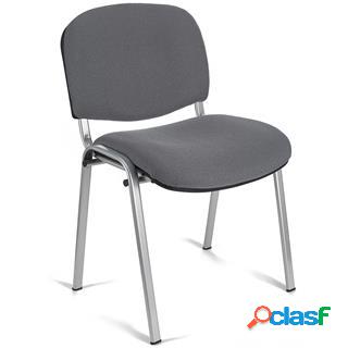Sedia per sala conferenze MOBY BASE, grigio antracite con