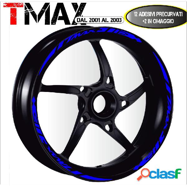 Set profili cerchio adesivi ruota blu blu