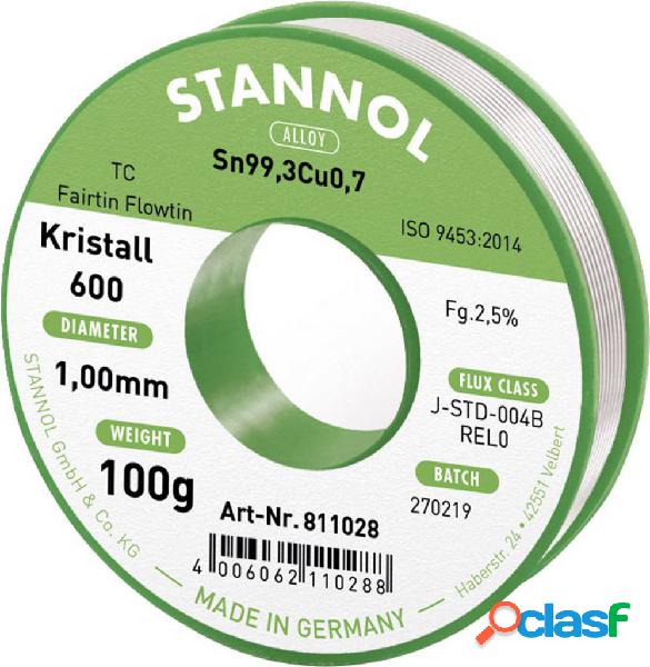 Stannol Kristall 600 Fairtin Stagno senza piombo senza