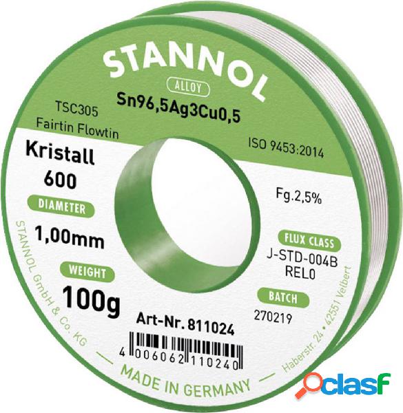 Stannol Kristall 600 Fairtin Stagno senza piombo senza