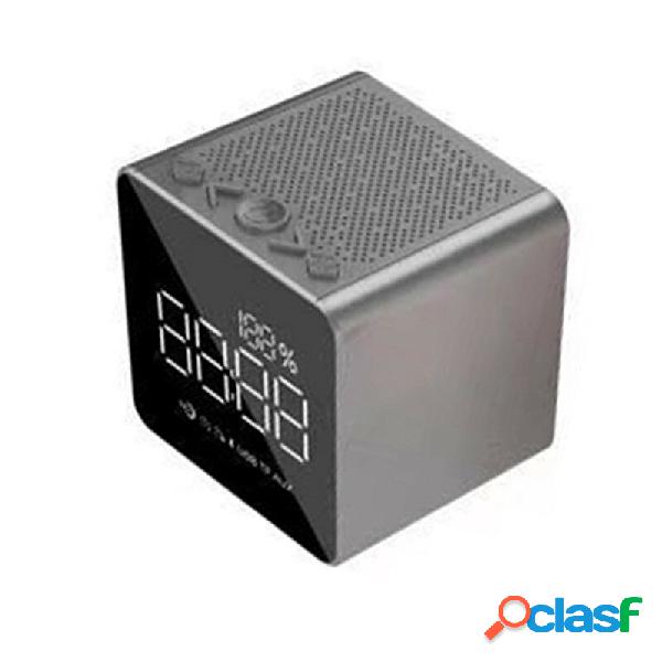 T03 Alarm Clock Wireless Bluetooth Speaker Bass Mirror LED
