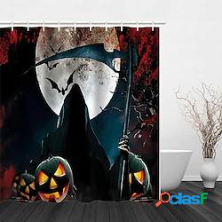 Tenda da doccia stampa halloween con gancio bagno moderno