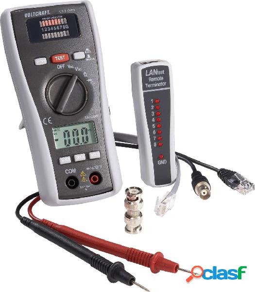 Tester cavi VOLTCRAFT CT-3 DMM Adatto per BNC, RJ11 e RJ45
