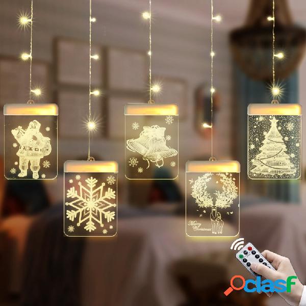 USB Romantico 3D Hanging Christmas LED Tenda String Light