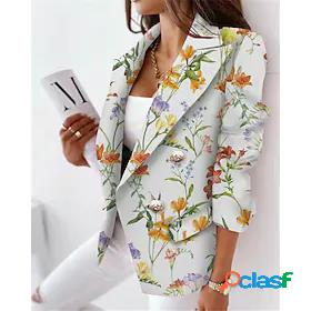 Womens Blazer with Pockets Stylish Formal Work Office Coat