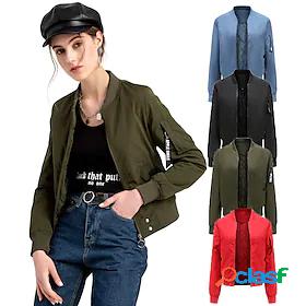 Womens Bomber Jacket Padded Hiking jacket Military Tactical