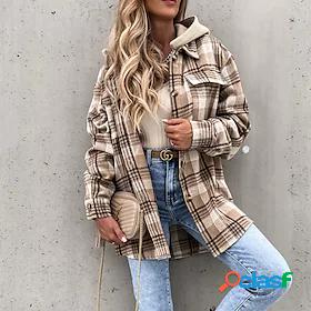 Womens Coat Hoodie Jacket Pocket Print Casual Streetwear