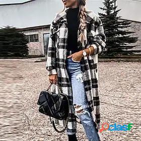 Womens Coat Pocket Casual Streetwear Street Style Shacket