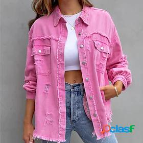 Womens Denim Jacket Casual Jacket Active Comfortable Street