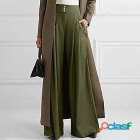 Womens Dress Pants Trousers Fashion Mid Waist Daily Full