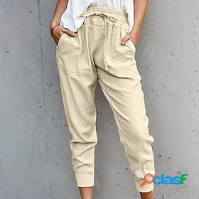 Womens Joggers Trousers Casual / Sporty Mid Waist Office /