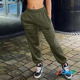 Womens Joggers Trousers Fleece Lining Casual / Sporty Mid