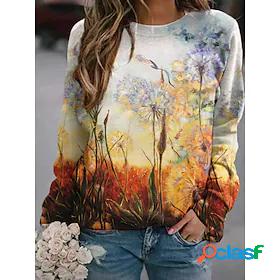 Womens Plants Dandelion Sweatshirt Pullover Print 3D Print