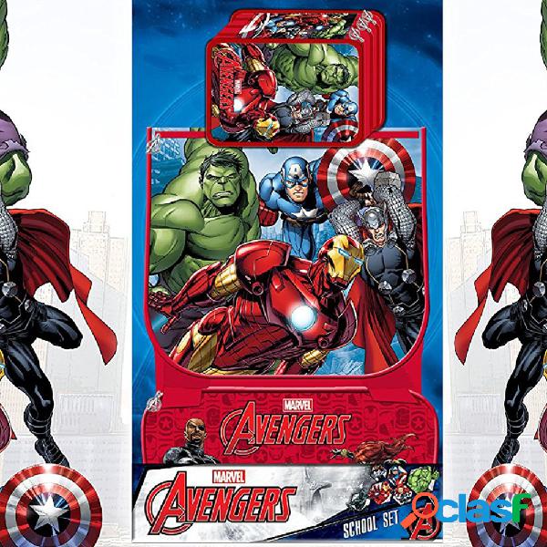 ZAINO SCUOLA ESTENSIBILE AVENGERS MARVEL KIT COMPLETO SUPER