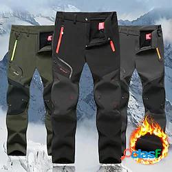 da uomo pantaloni foderati in pile pantaloni neri
