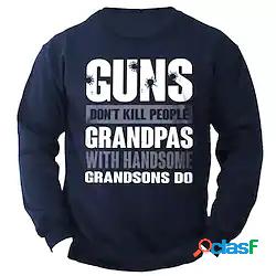 felpa da uomo pullover pistole non uccidono persone nonni