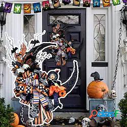 luna strega simulazione ghirlanda halloween porta dingresso
