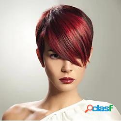 pixie cut parrucca di capelli umani breve bob parrucca con