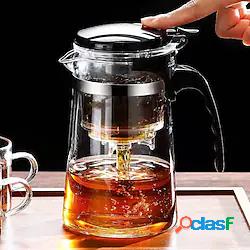 teiera di vetro resistente al calore con filtro da tè in