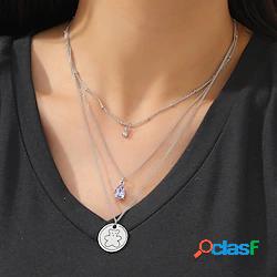 1 pc Collana di medaglioni Collana a strati For Per donna