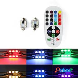 1 set festone 6smd rgb led auto luce interna della cupola