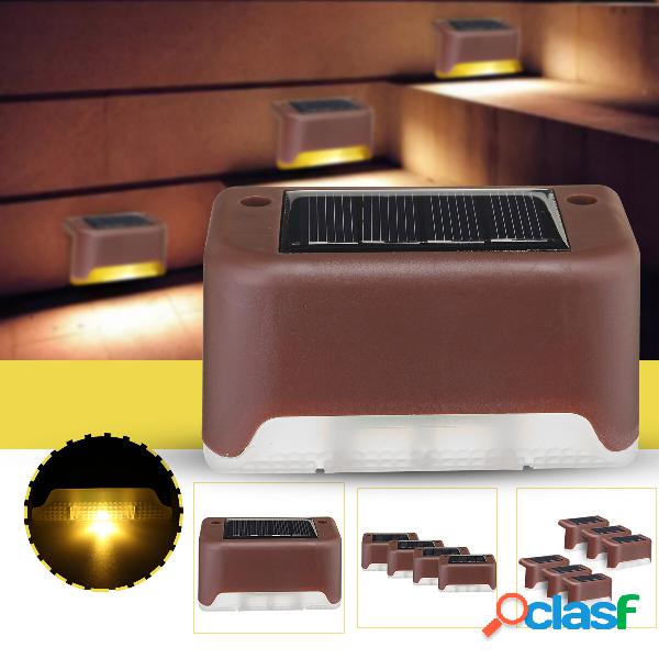 1PC / 4PCS / 6PCS solare alimentato LED Deck Light Bianco