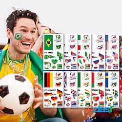 2022 qatar calcio coppa del mondo adesivi tatuaggio bandiera
